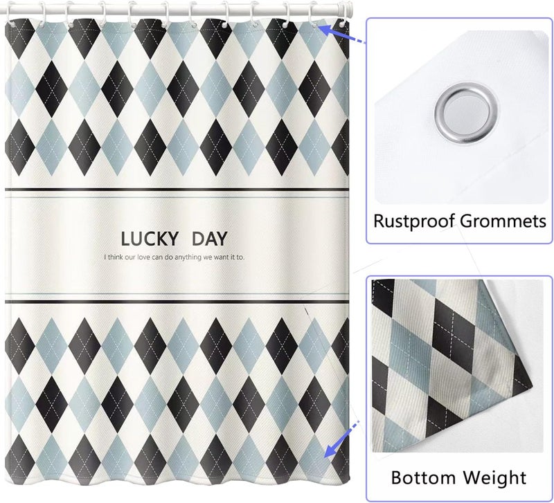 LLSCL Fabric Shower Curtain Liner with Magnets, Waterproof Hotel Quality, 72 x 72 Machine Washable - Image 2